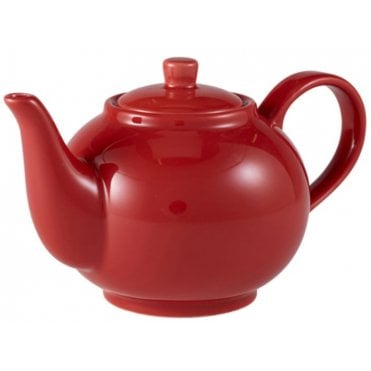 Royal Genware Teapot - 15.75oz / 45cl Red (Box Of 6)