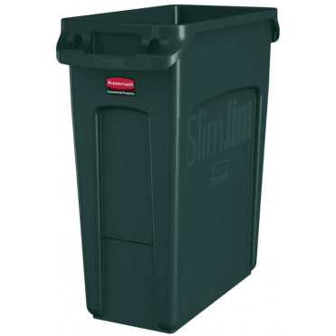 Rubbermaid Green Slim Jim Bin 60L