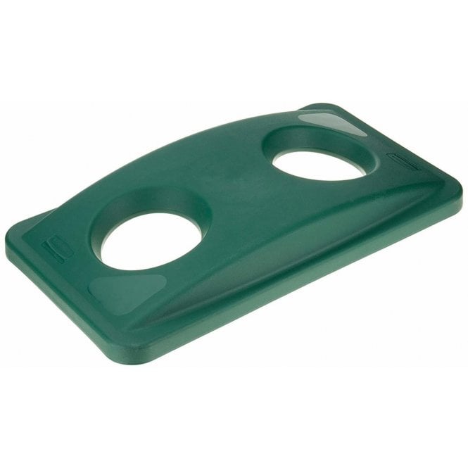 Rubbermaid  Slim Jim Bottles/Cans Green Recycling Lid