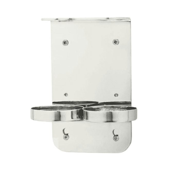 Scottish Fine Soaps Chrome Double 300ml Bottle Holder, Wall Mounted