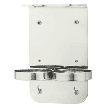 Chrome Double 300ml Bottle Holder, Wall Mounted