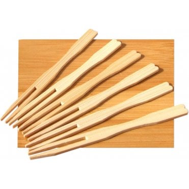 Wooden Buffet Fork 9cm / 3.5" (Pack Of 1000)