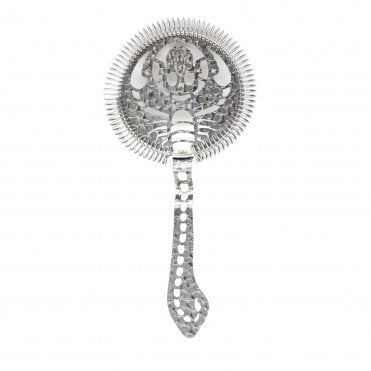 Stainless Steel Scorpion Cocktail Strainer With Raindrop Pattern