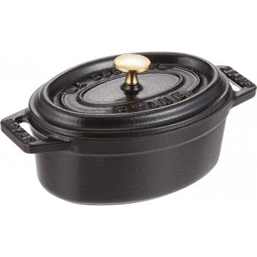 Staub Cast Iron Oval Cocotte Black (11cm / 4.5")- 250ml