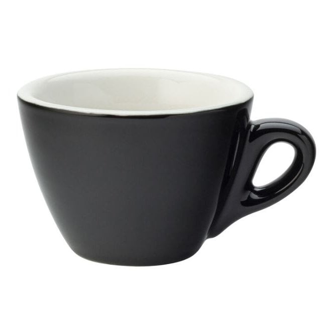 Steelite Utopia Barista Flat White Cup - 5.5oz (16cl) Black (Box Of 12)
