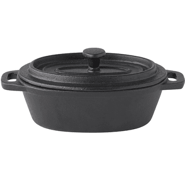 Cast Iron 5 X 3.5" (12.5x9cm) Oval Casserole