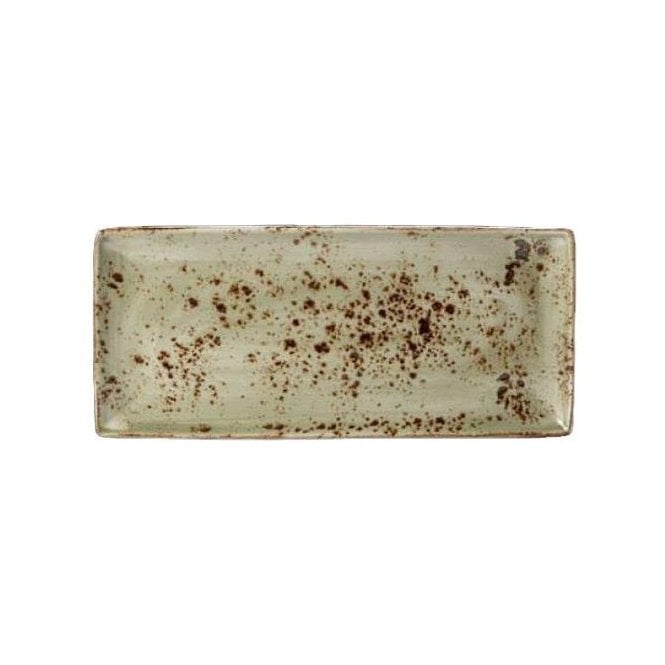 Steelite Utopia Craft Rectangle Four 37cm X 16.5cm Green (0552) (Box Of 6)