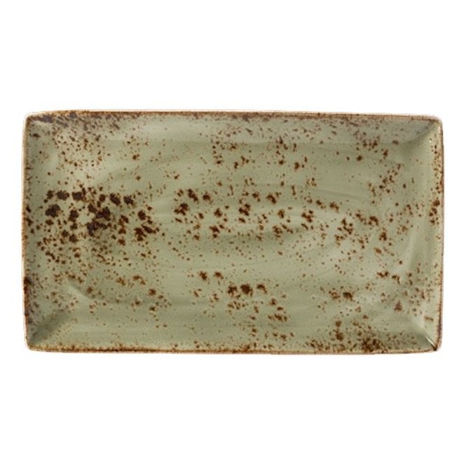 Steelite Utopia Craft Rectangle Three 33cm X 19cm Green (0556) (Box Of 6)