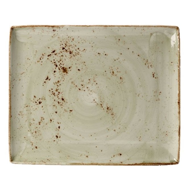 Steelite Utopia Craft Rectangle Two 33cm X 27cm Green (0551) (Box Of 6)