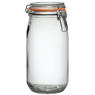 Glass Storage Jar With Lid 1.5L / 52.8oz (Box Of 6)