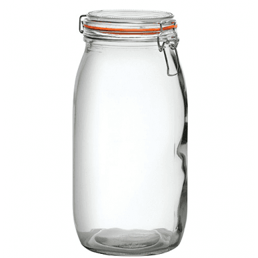 Glass Storage Jar With Seal 3L / 5.3pint 28cm (H) (Box Of 6)