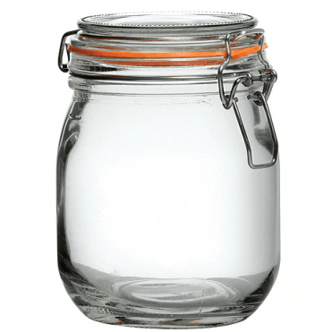 Glass Storage Jar With Seal 750ml / 26.4oz (Box Of 12)