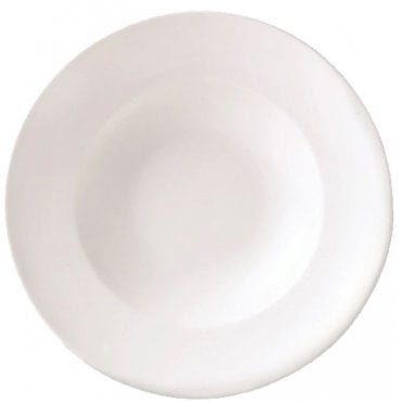 Monaco White Nouveau Bowl 23cm/9" (Box Of 24)