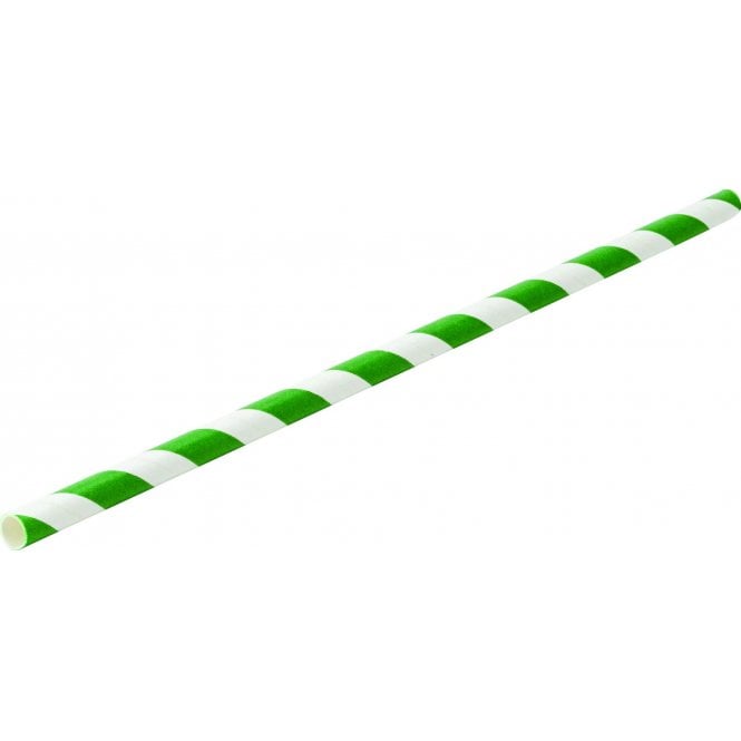Steelite Utopia Paper Straw Green Stripe 8