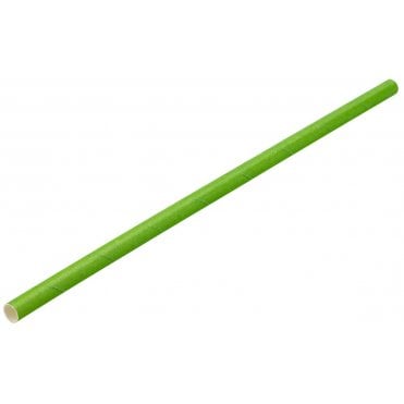 Paper Straw Solid Green - 8" (20cm) (Pack Of 250)