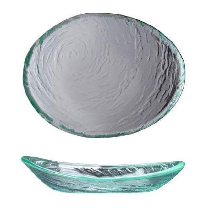 Steelite Utopia Scape Glass Clear Oval Bowl 20cm / 8