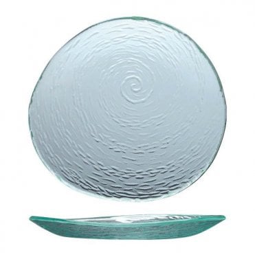 Scape Glass Clear Round Platter 25cm 10" (Box Of 12)