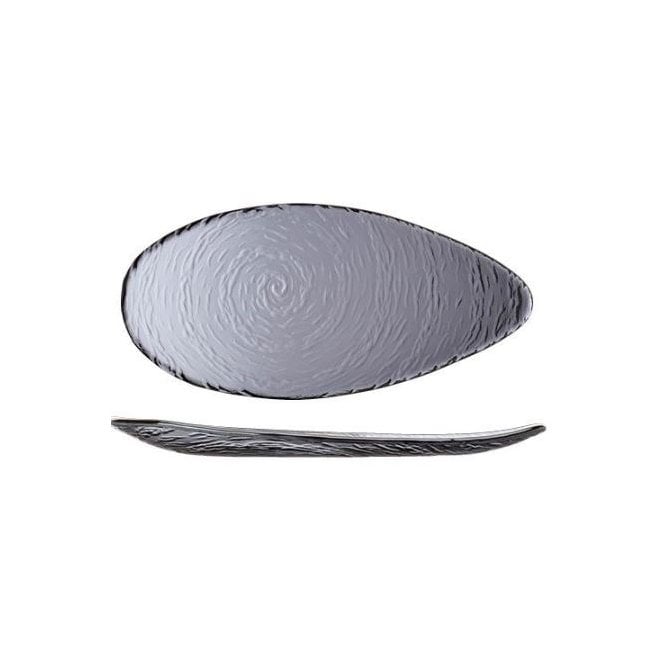 Steelite Utopia Scape Glass Smoked Oval Platter 30cm / 12
