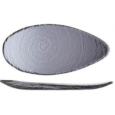 Scape Glass Smoked Oval Platter 30cm / 12" (Box Of 12)