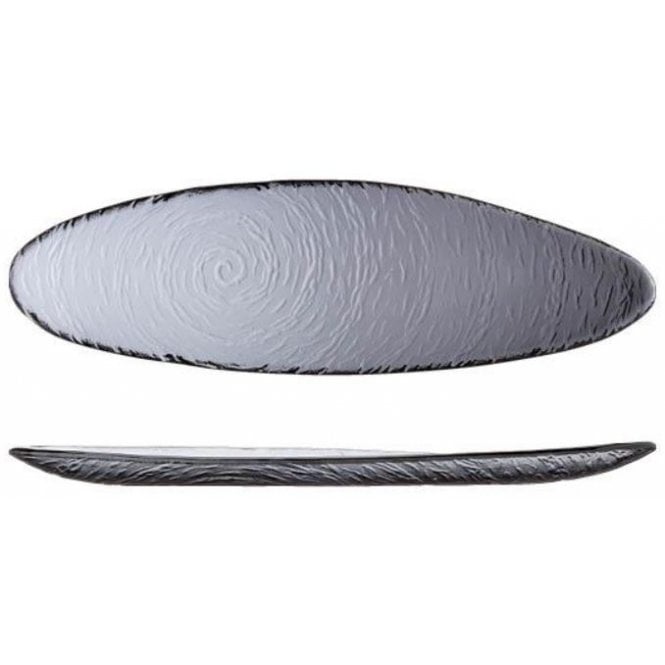 Steelite Utopia Scape Glass Smoked Oval Platter 40cm / 16