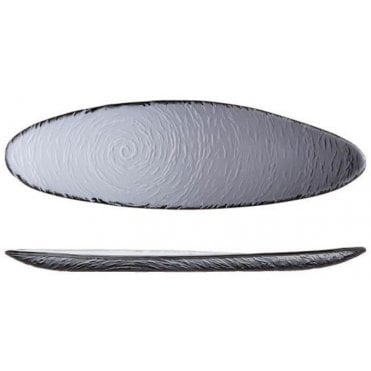 Scape Glass Smoked Oval Platter 40cm / 16" (Box Of 12)
