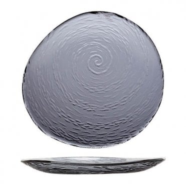 Scape Glass Smoked Round Platter 25cm / 10" (Box Of 12)