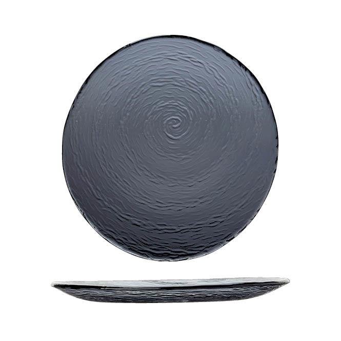 Steelite Utopia Scape Glass Smoked Round Platter 30cm / 12