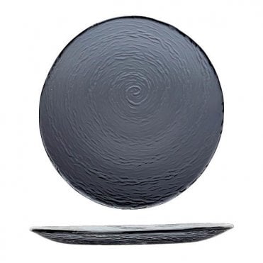 Scape Glass Smoked Round Platter 30cm / 12" (Box Of 12)
