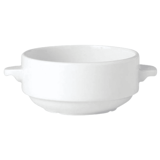 Steelite Utopia Steelite Soup Cup Lugged 10oz White (115) (Box Of 36)