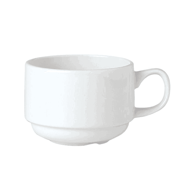 Steelite Utopia Steelite Stacking Cup 200ml / 7oz Slimline White (Box Of 36)