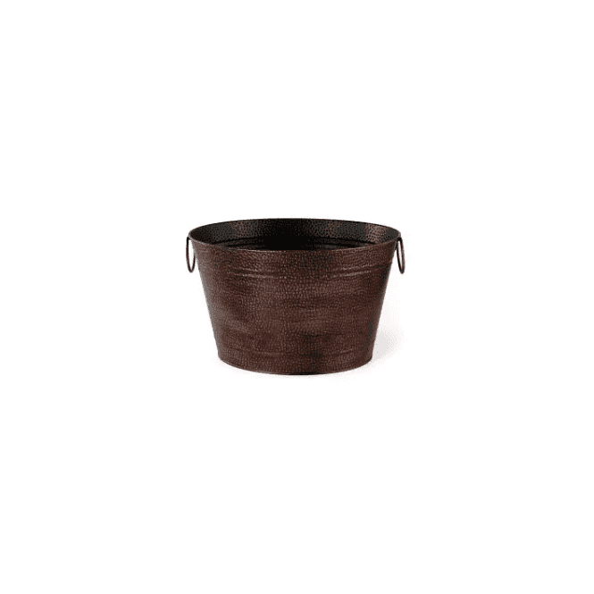 Subliva Antique Copper Coated Galvanised Oval Ice Bucket 19.0L