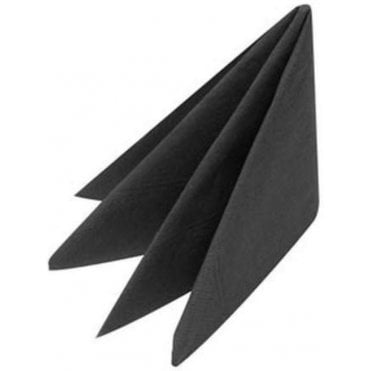 Napkin 40cm 3ply - Black (D63p-bk) (Box Of 1000)