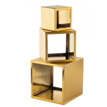 Barclay™ Square Riser Set, Gold 23 x 23 x 23cm