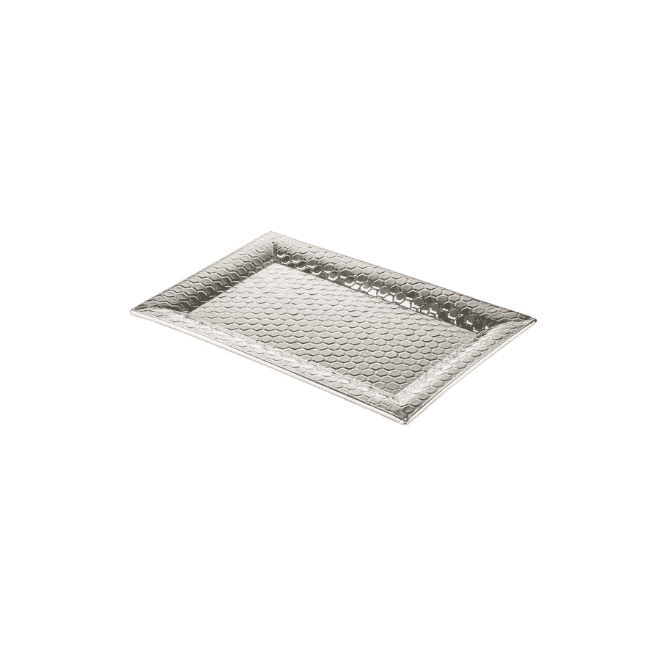 Tablecraft Hive Collection Rectangular Serving Tray Mirror/ Honeycomb Pattern 56 X 30.5 X 4.5cm, Stainless Steel (18-8)