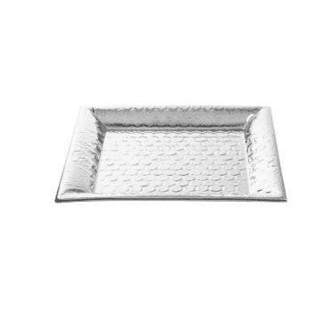 Hive Collection Square Serving Tray Mirror/ Honeycomb Pattern 35.5 X 35.5 X 2.5cm, Stainless Steel (18-8)