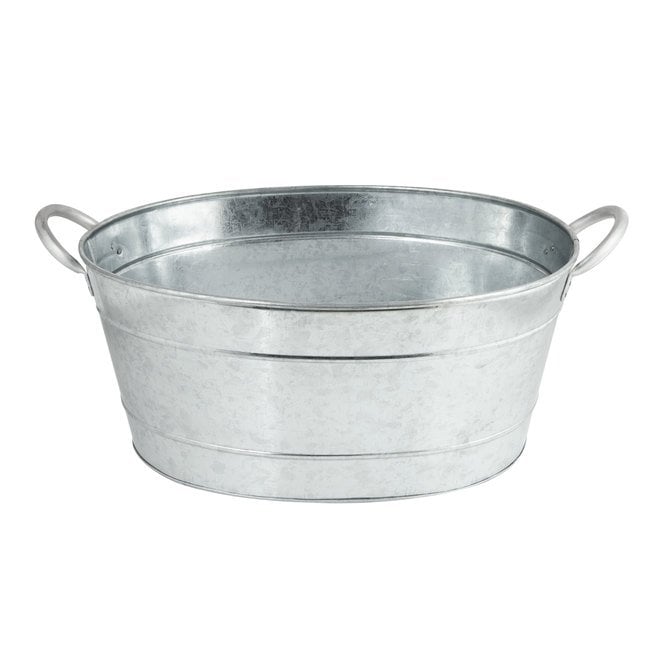 Tablecraft Oval Beverage Tub Galvanized Steel 19x14x9