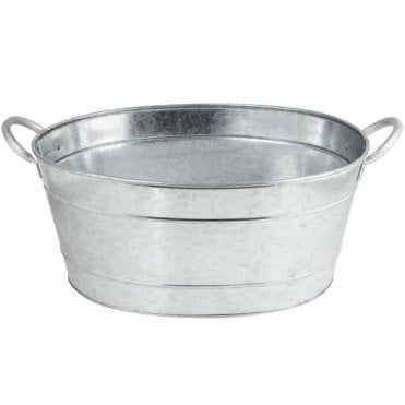Oval Beverage Tub Galvanized Steel 19x14x9" (Single Wall)