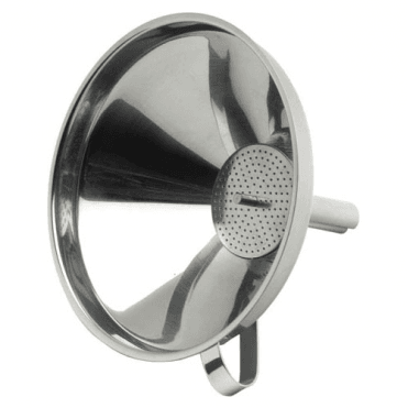 Stainless Steel Funnel 12.5cm / 5" Diameter (with Strainer)