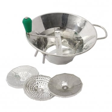 Mouli Stainless Steel X3 Mill, Complete With 3 Sieves (1.5mm, 2.5mm, 4mm)