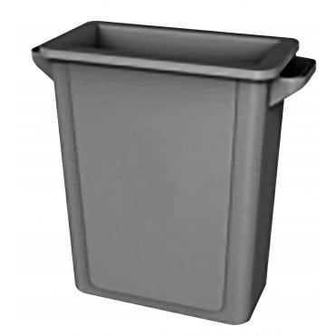 64 Litres Slim Bin With Handle, Dark Grey Colour, 64cm/62cm Including Handles/28cm - Each