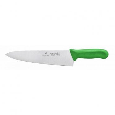 Chef's Knife, 10" Blade, Green Polypropylene Handles