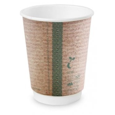 Brown Double Wall Cup - 12oz (Box Of 500)
