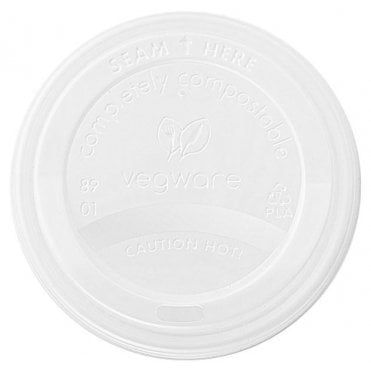 White Hot Cup Lid 89mm - Fits 10 To 16oz Double Wall Cup (Box Of 1000)