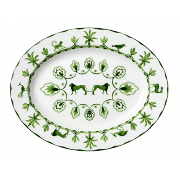 Sultan's Garden Green Misc Oval Tray 36.5 x 27.5cm (14 1/2 x 11") (Box of 6)