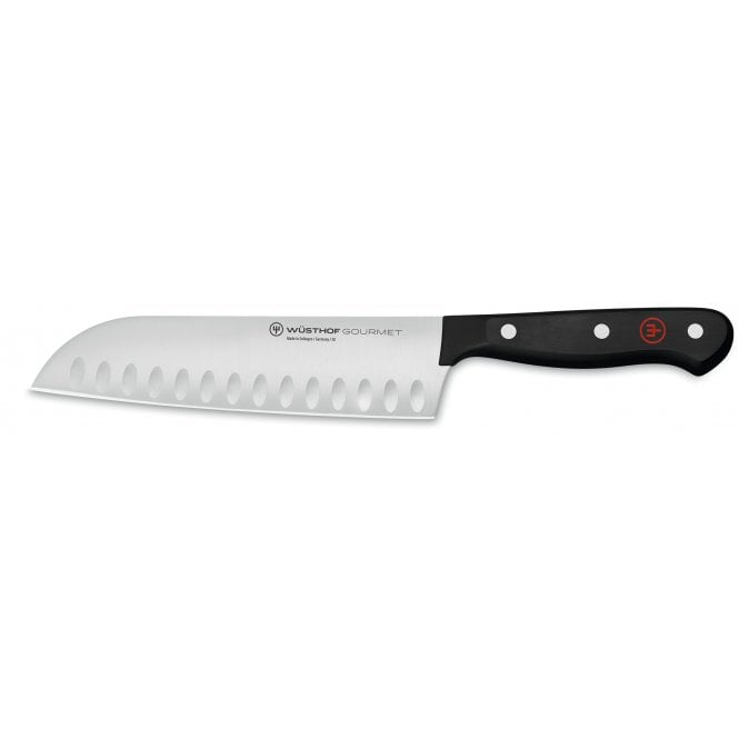 Wusthof Gourmet 17cm Hollow-Edge Santoku Knife