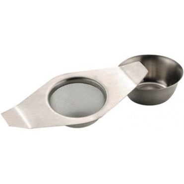 Double Arm Tea Strainer  (w/ Drip Bowl)